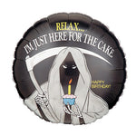 Relax... I'm Just Here For The Cake Grim Reaper 18″ Balloon