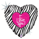 I Love Zebra 18″ Balloon