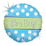 Polka Dots It's A Boy 18″ Balloon