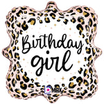 Satin Leopard Birthday Girl 18″ Balloon