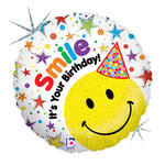 Smiley Birthday Hat 18″ Balloon