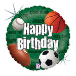 Sports Balls Birthday 18″ Balloon
