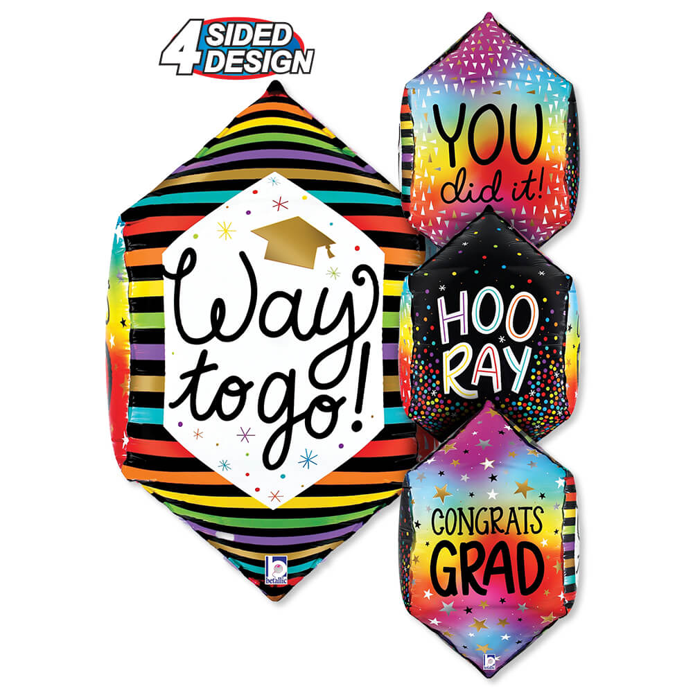 Dimensional Colorful Grad 22″ Balloon – instaballoons Wholesale