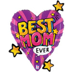 Best Mom Comic Heart 25″ Balloon