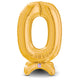 Standups Number 0 - Gold (air-fill Only) 25″ Balloon