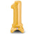 Gold Number 1 Standups 25″ Balloon