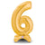 Standups Number 6 - Gold (air-fill Only) 25″ Balloon