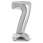 Standups Number 7 - Silver (air-fill Only) 25″ Balloon