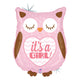 It's A Girl Baby Owl 26″ Balloon