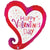 Valentine Sparkle Heart 28″ Balloon