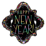 New Year Party Confetti Frame 29″ Balloon