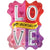 Valentine Love Color Block Holographic 29″ Balloon