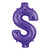 Dollar Sign $ - Purple Megaloon 40″ Balloon
