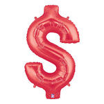 Dollar Sign $ - Red Megaloon 40″ Balloon