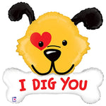 I Dig You Dog Bone 40" Foil