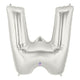 Letter W - Silver Megaloon 40" Foil