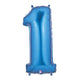 Number 1 - Blue Megaloon 40" Foil