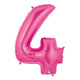 Number 4 - Pink Megaloon 40" Foil