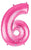 Pink Number 6 34" Balloon