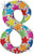 Designer Holographic Number 8 34" Balloon