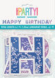 Birthday Confetti Filled Banner Jointed