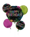 Birthday Glow Neon Foil Balloon by Anagram from Instaballoons