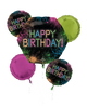 Birthday Glow Neon Balloon Bouquet