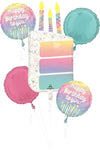 Birthday Pearlized Bouquet Foil Balloon by Anagram from Instaballoons