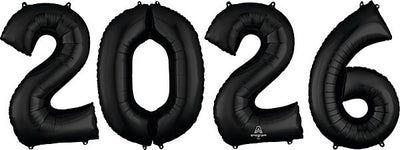 Black 2026 Number Bunch 34″ Foil Balloon by Anagram from Instaballoons