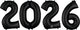 Black 2026 Number Bunch 34″ Balloon