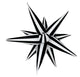 Black and White Striped Starburst 40″ Balloon