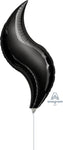 Black Curve (requires heat-sealing) 19″ Foil Balloons by Anagram from Instaballoons