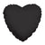 Black Heart (requires heat-sealing) 4″ Foil Balloons by Convergram from Instaballoons