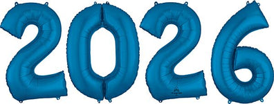 Blue 2026 Number Bunch 34″ Foil Balloon by Anagram from Instaballoons