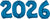 Blue 2026 Number Bunch 34″ Foil Balloon by Anagram from Instaballoons