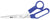 Blue 8.5" Featherlite Bent Handle Scissors 5″ by Clauss from Instaballoons