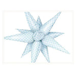 Blue Gingham Starburst 40″ Foil Balloon by Burst Party Co from Instaballoons