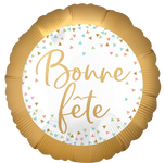 Bonne Fete Confetti & Gold 18″ Foil Balloon by Anagram from Instaballoons