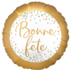 Bonne Fete Confetti & Gold 18″ Balloon