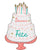 Bonne Fete French Cake Birthday 28″ Foil Balloon by Anagram from Instaballoons