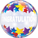 Bubble Congratulations Shooting Stars 22″ Foil Balloon by Takara from Instaballoons