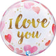 Bubble I Love You Paper Hearts 22″ Balloon