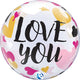 Bubble Love You Hearts Arrows 22″ Balloon