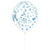 Clear with Light Blue Confetti 12″ Latex Balloons by Unique from Instaballoons