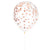 Clear with Rose Gold Confetti 12″ Latex Balloons by Unique from Instaballoons