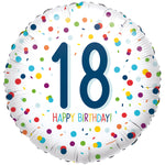 Confetti Birthday 18th 17″ Foil Balloon by Anagram from Instaballoons