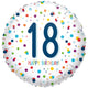 Confetti Birthday 18th 17″ Balloon