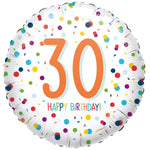 Confetti Birthday 30th 17″ Foil Balloon by Anagram from Instaballoons