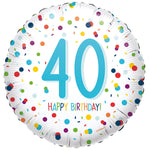 Confetti Birthday 40th 17″ Foil Balloon by Anagram from Instaballoons