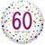 Confetti Birthday 60th Standard Foil Balloons S40 - 5 PC 17″ Foil Balloon by null from Instaballoons